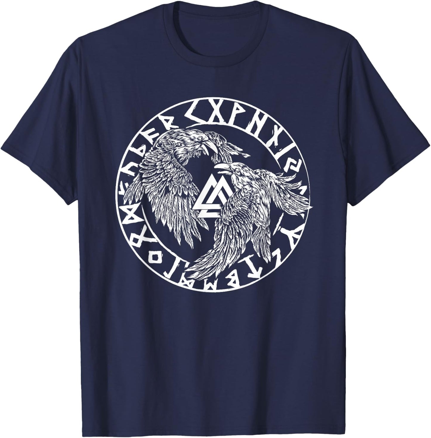 Huginn And Muninn - Hugin And Munin - Odin's Ravens T-Shirt - T-Shirt | Navy