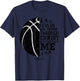 Christian Basketball Shirts Kids Boys Girls Philippians 4 13 T-Shirt - T-Shirt | Navy