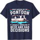 What Happens On The Pontoon Boat Lake Life Boating Beer Gift T-Shirt - T-Shirt | Navy