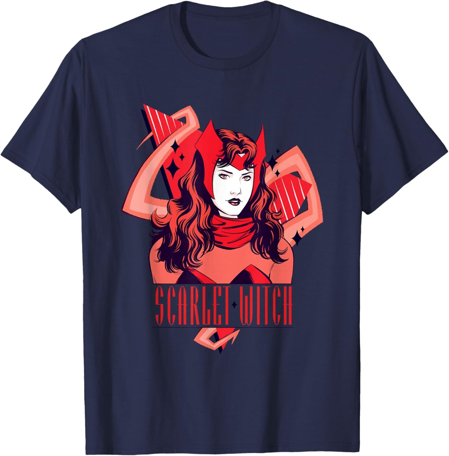 Marvel Scarlet Witch Shades of Red Wanda Maximoff Avengers T-Shirt - T-Shirt | Navy