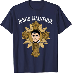 Jesus Malverde Shirt Men Women Malverde Gifts Jesus Malverde T-Shirt - T-Shirt | Navy