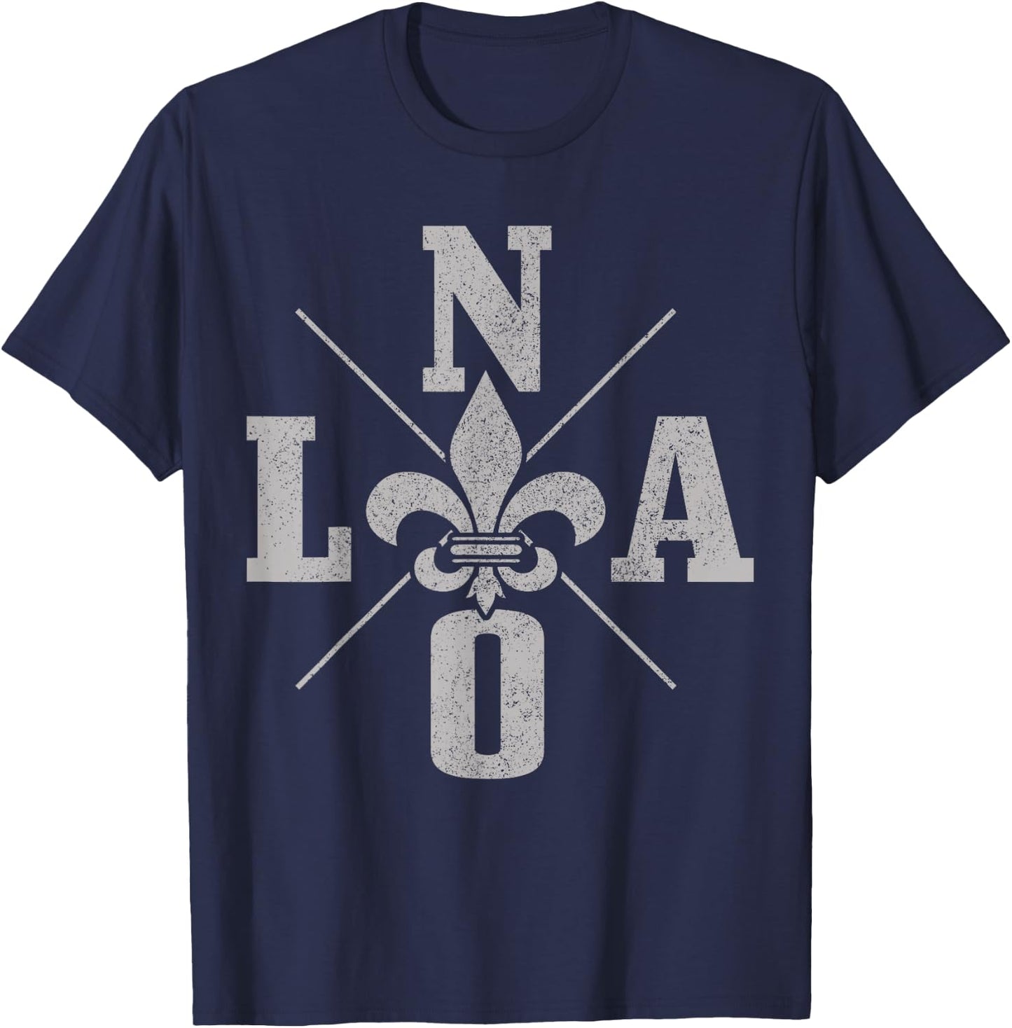 NOLA New Orleands Vintage Pride T-Shirt - T-Shirt | Navy