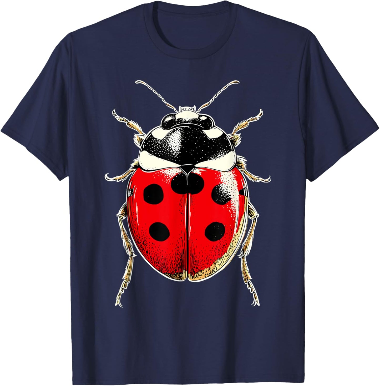 Ladybug Design Ladybird Lover Insects Cute Beetle Ladybugs T-Shirt - T-Shirt | Navy