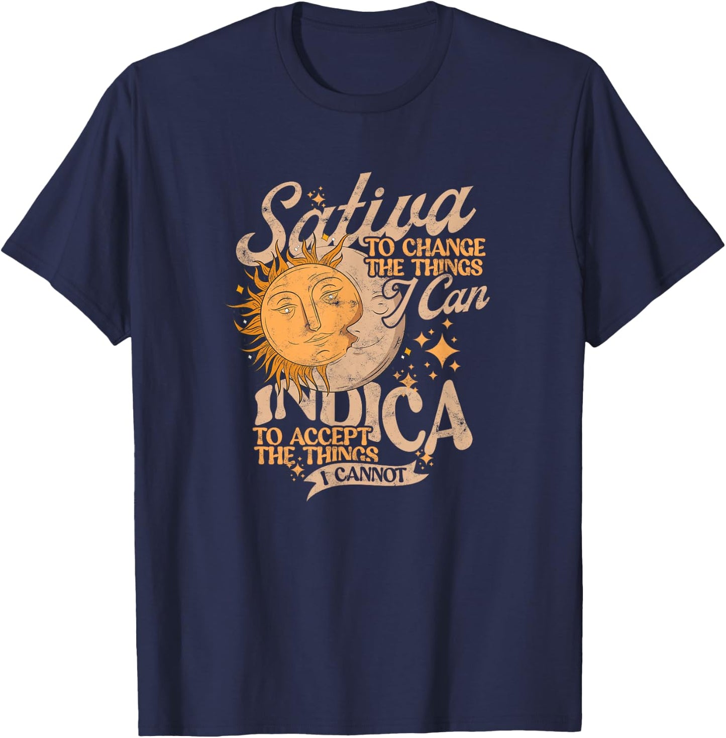 Sativa to Change The Things I Can Indica Positivity T-Shirt - T-Shirt | Navy