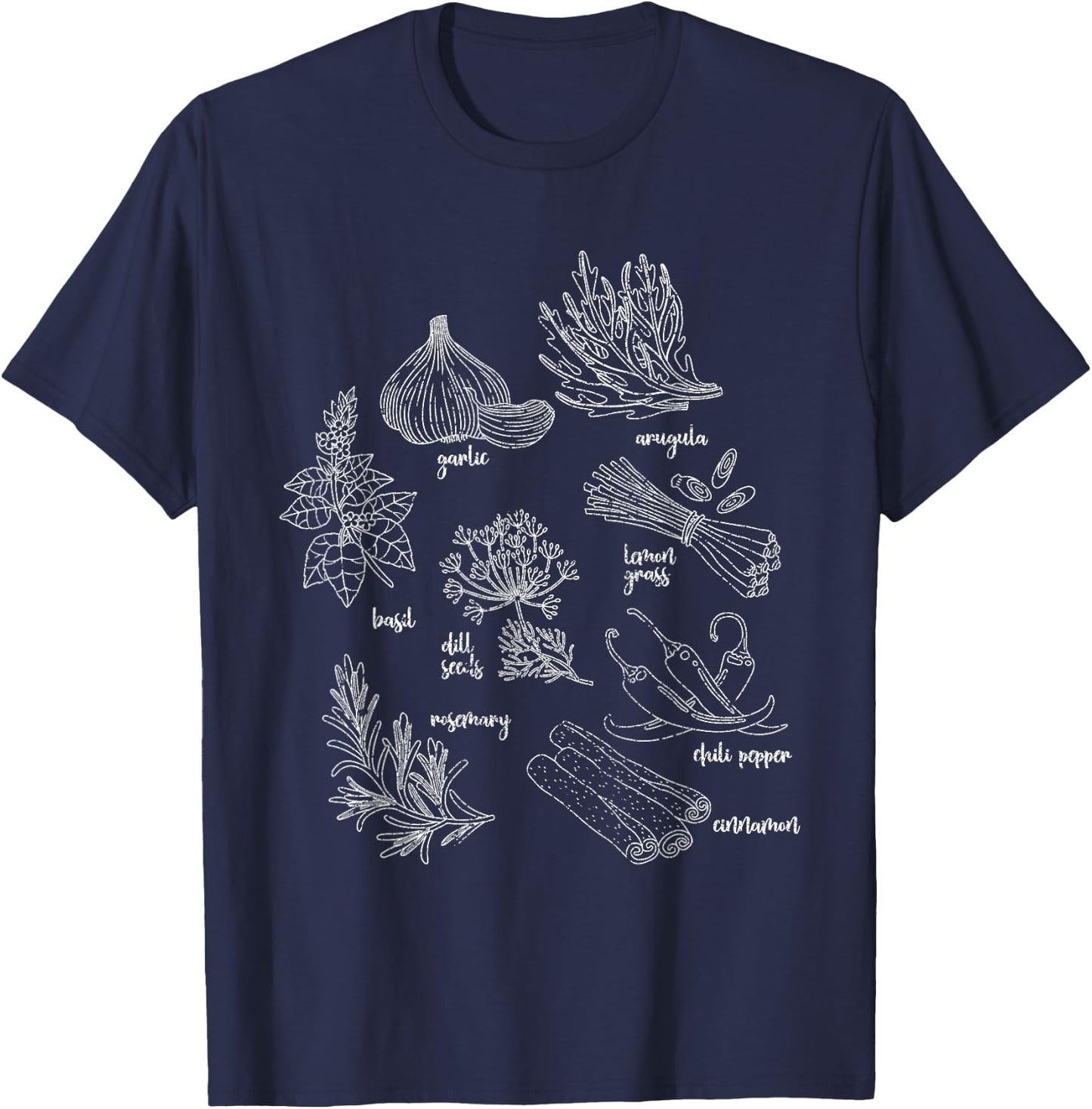 Herbs Garden Gift Gardener T-Shirt - T-Shirt | Navy