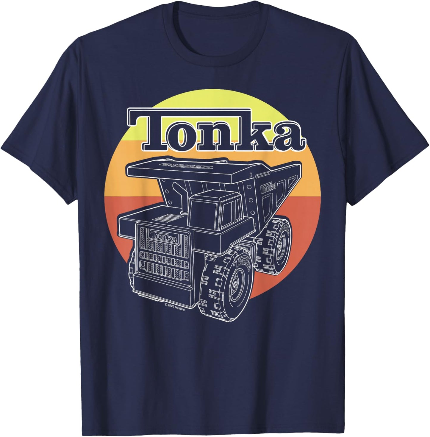 Tonka Retro Sunset Stripe Vintage Truck Logo T-Shirt - T-Shirt | Navy