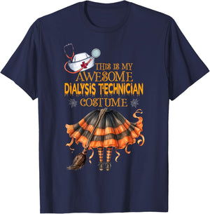 This is my Halloween Dialysis Technician Costume Dialysis T-Shirt - T-Shirt | Navy