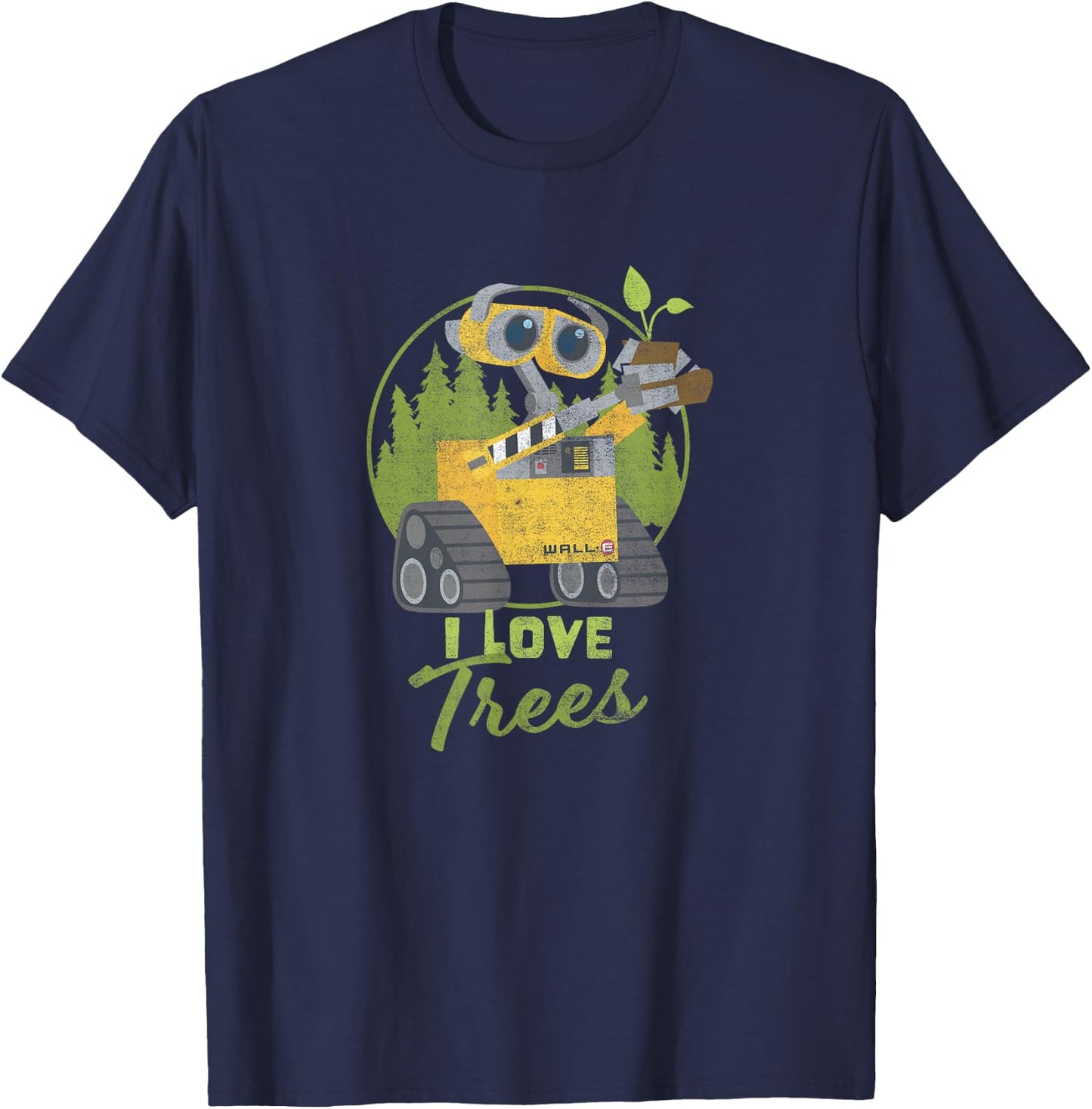 Disney Pixar Earth Day Wall-E I Love Trees T-Shirt - T-Shirt | Navy