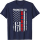 Patriotic Promoted To Daddy 2025 First Time New Dad T-Shirt - T-Shirt | Navy