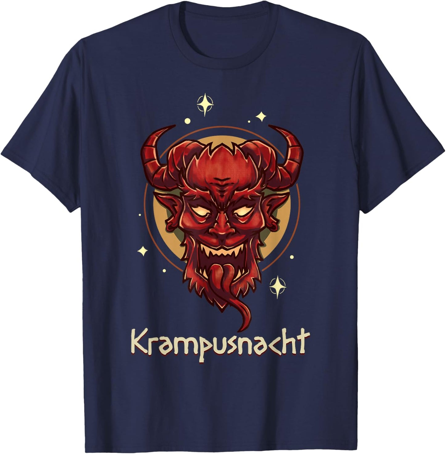 Krampus Night Merry Krampus Demon Eve Ugly Christmas Sweater T-Shirt - T-Shirt | Navy
