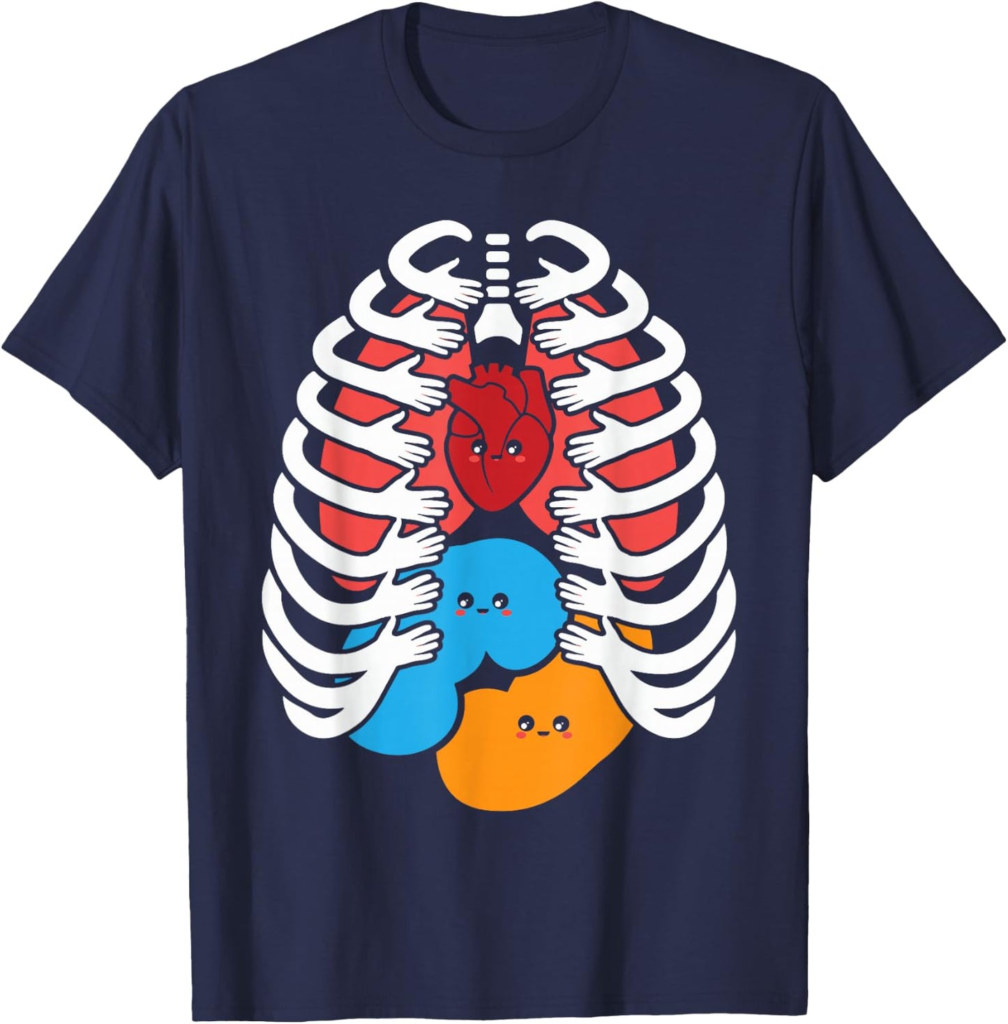Human Anatomy Model - Anatomical Body Systems - Nurse T-Shirt - T-Shirt | Navy