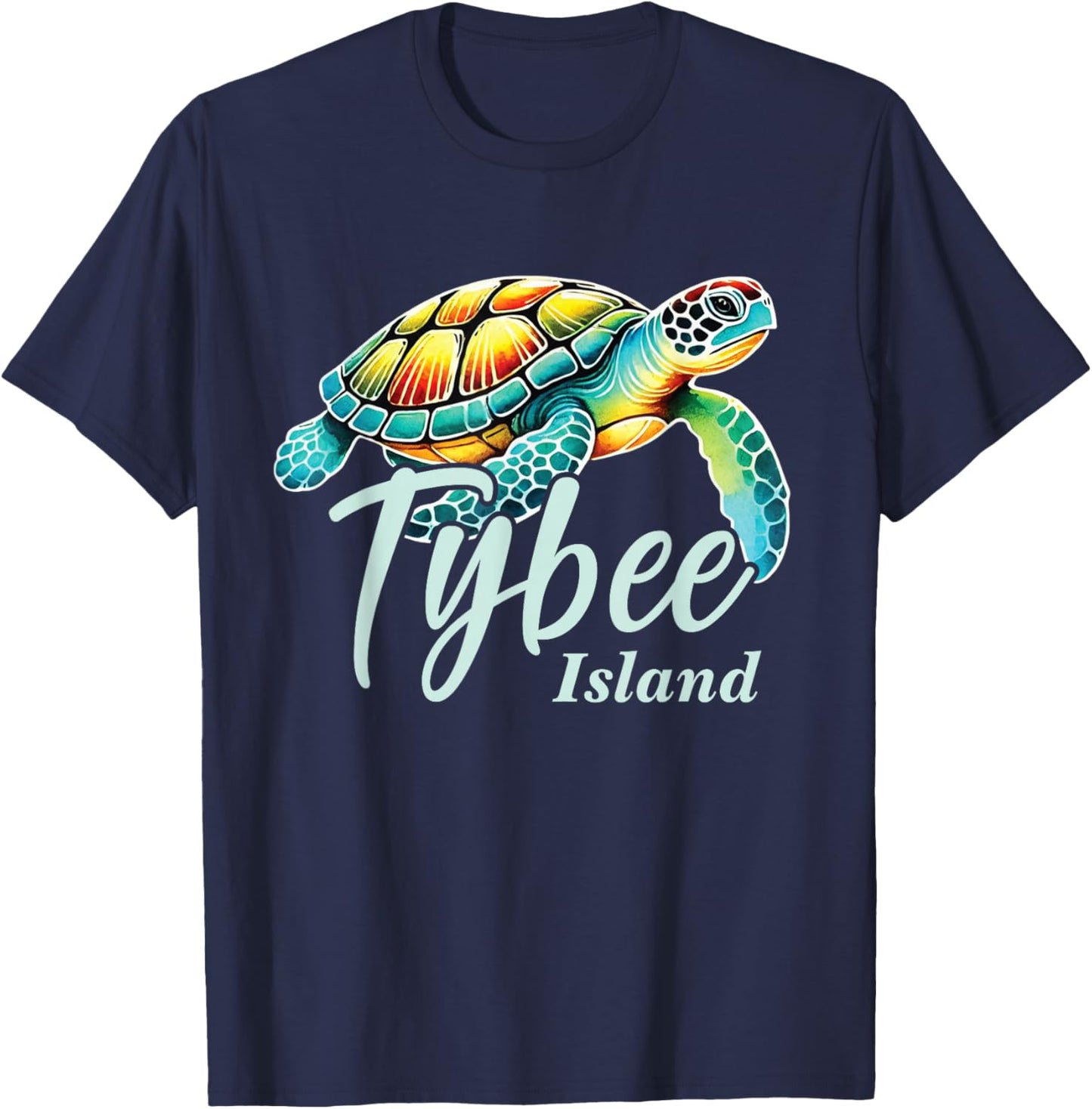 Tybee Island Georgia, Tybee Island Sea Turtle, Tybee Island T-Shirt - T-Shirt | Navy
