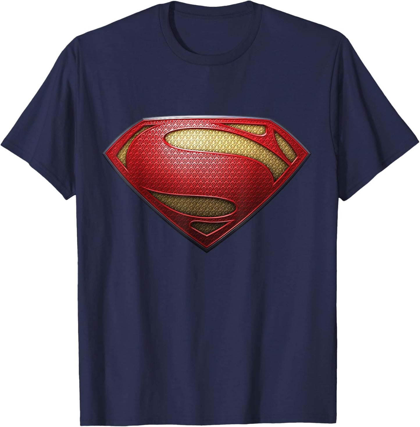 DC Man Of Steel Logo Texturedd T-Shirt - T-Shirt | Navy