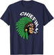 Chiefin Weed Indian native weed marijuana T-Shirt - T-Shirt | Navy