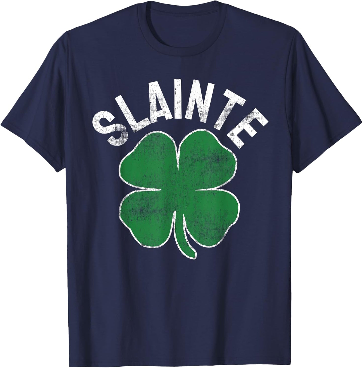 Slainte Beer Drinking Irish ST PATRICKS DAY Shamrock Funny T-Shirt - T-Shirt | Navy