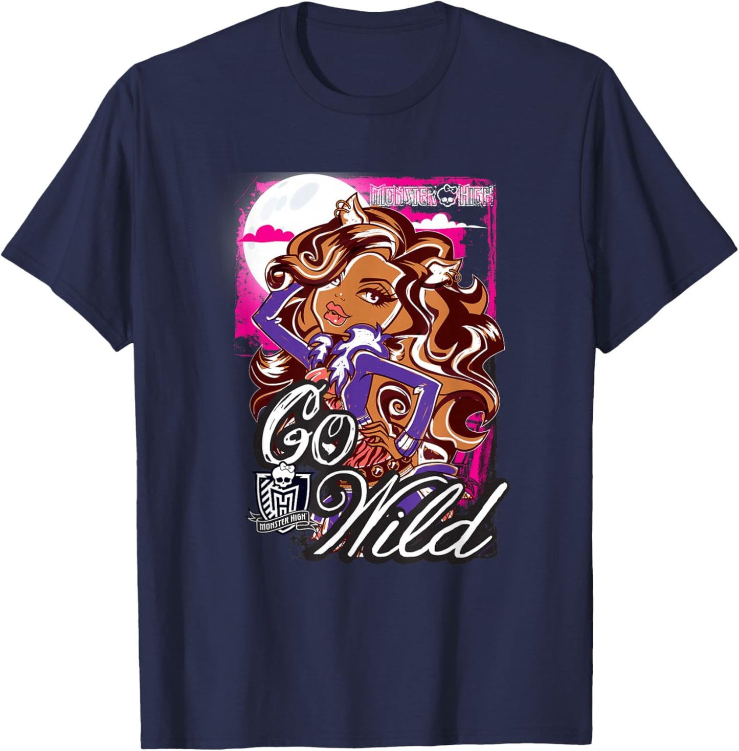 Monster High Alumni - Clawdeen - Go Wild T-Shirt - T-Shirt | Navy