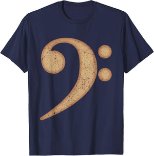 Best Bass Player Gift | Clef Guitar Bassist Women T-Shirt - T-Shirt | Navy