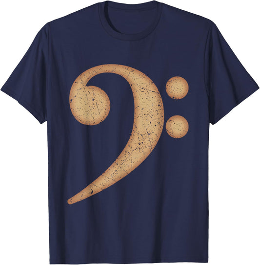 Best Bass Player Gift | Clef Guitar Bassist Women T-Shirt - T-Shirt | Navy