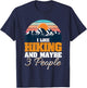 I Like Hiking And Maybe 3 People Funny Hiker T-Shirt - T-Shirt | Navy
