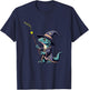 Basilisk Lizard with a Wizard Cool Lizard Art Herpetology T-Shirt - T-Shirt | Navy