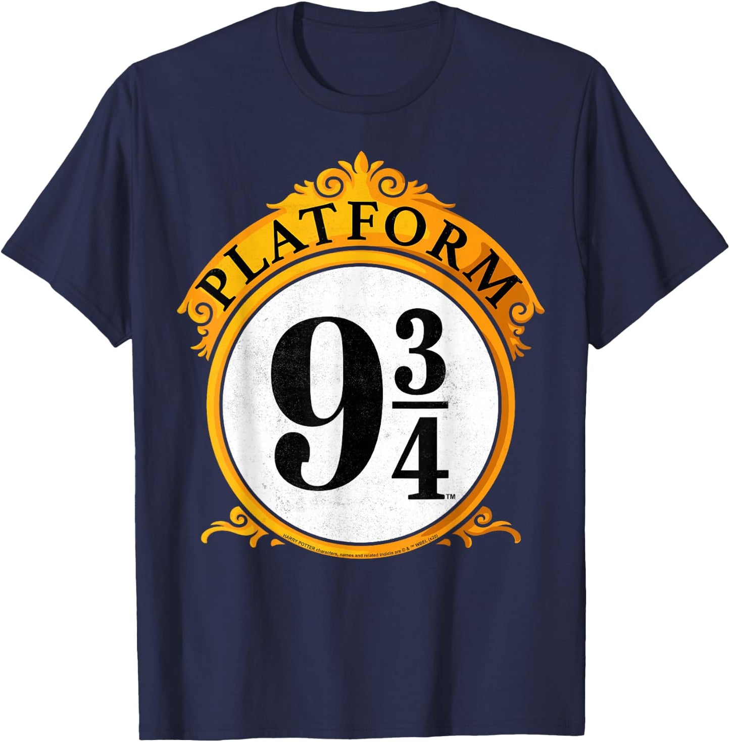 Harry Potter Platform 9 &3/4 Sign T-Shirt - T-Shirt | Navy