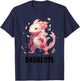 Dadalotl Fathers Day for Dad of Axolotl Daughter ANd Son T-Shirt - T-Shirt | Navy