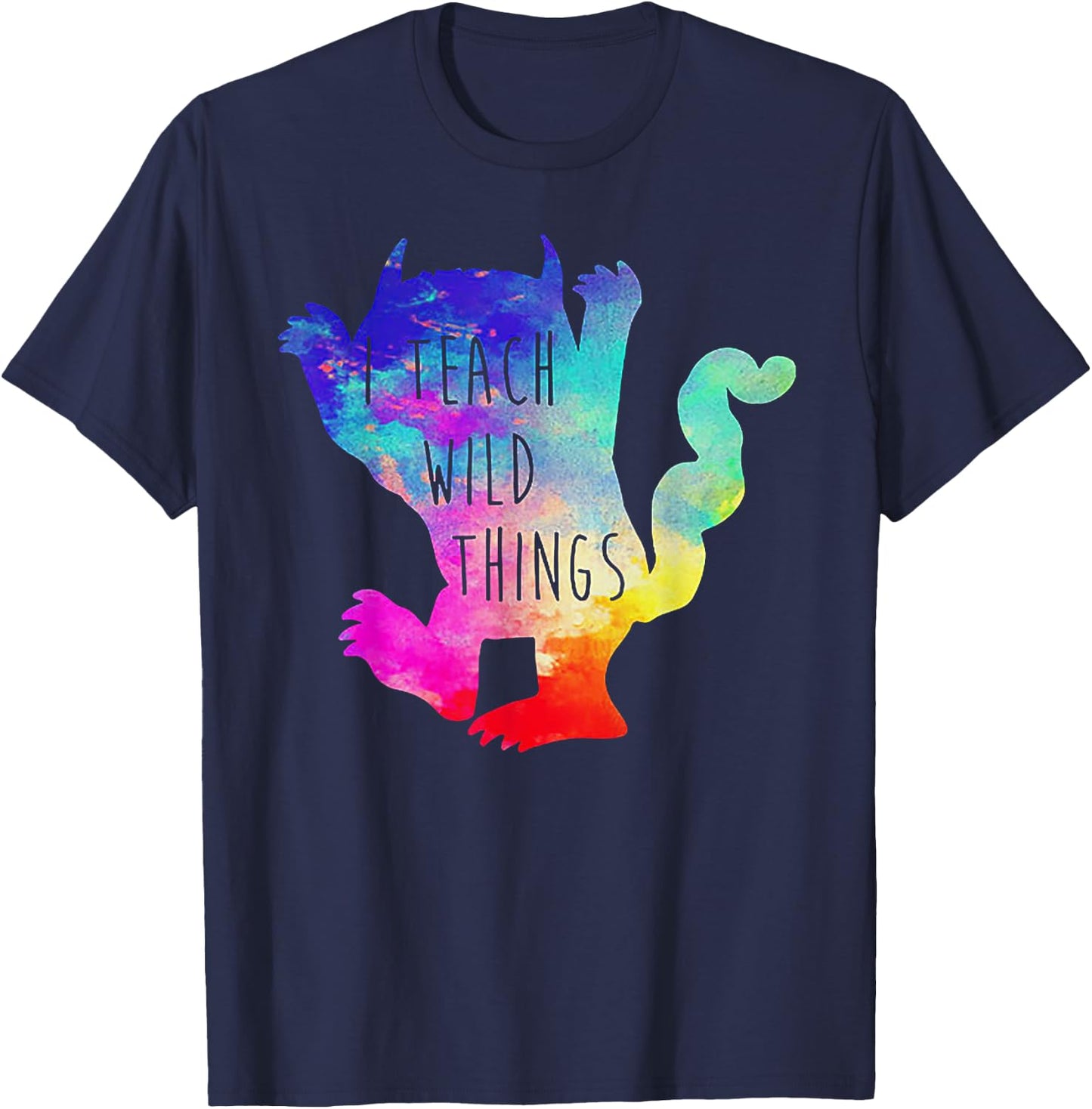 I Teach Wild Things Monster Funny Halloween Gifts T-Shirt - T-Shirt | Navy