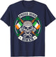 Motorcycle Proud Irish Biker Ireland Skull St Patricks Day T-Shirt - T-Shirt | Navy