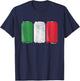 Cool Graphic Beer Cans Italy Flag T-Shirt - T-Shirt | Navy