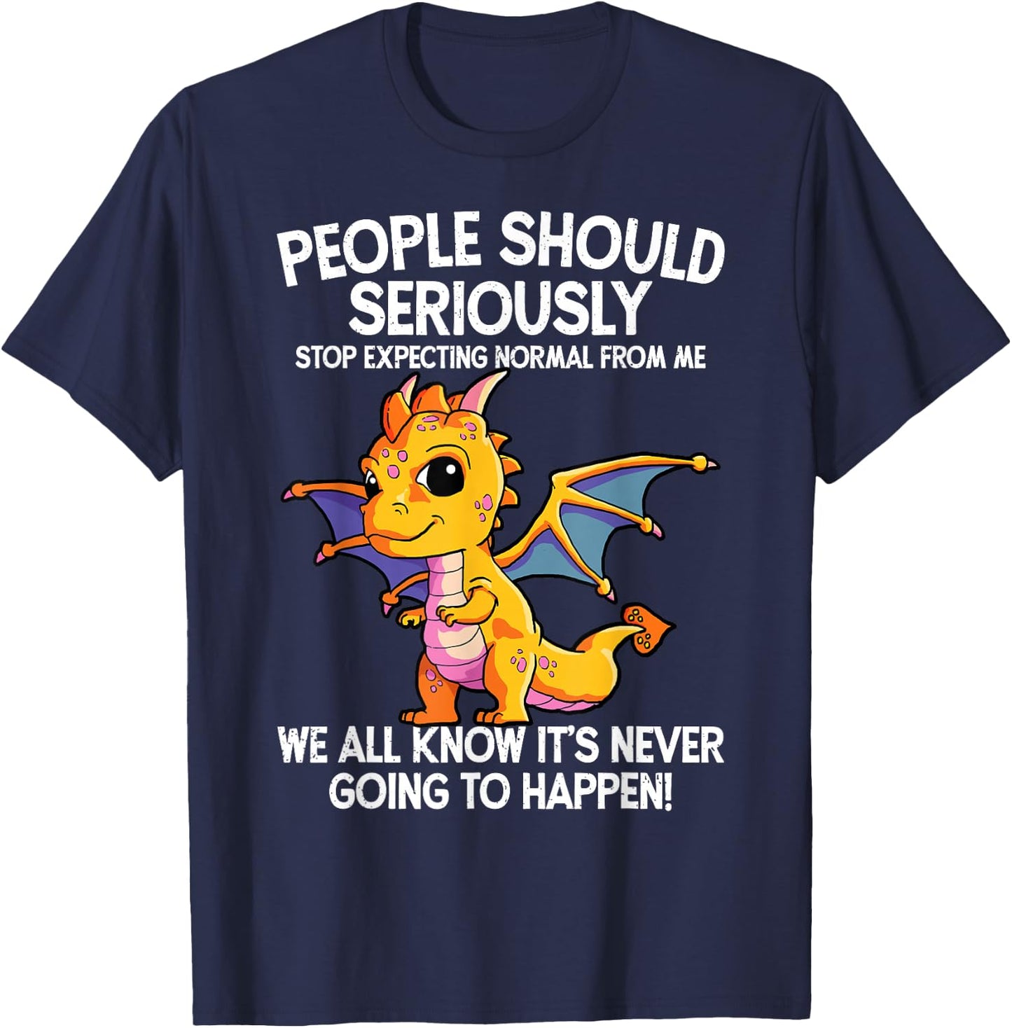 Cute dragon and girls T-Shirt - T-Shirt | Navy