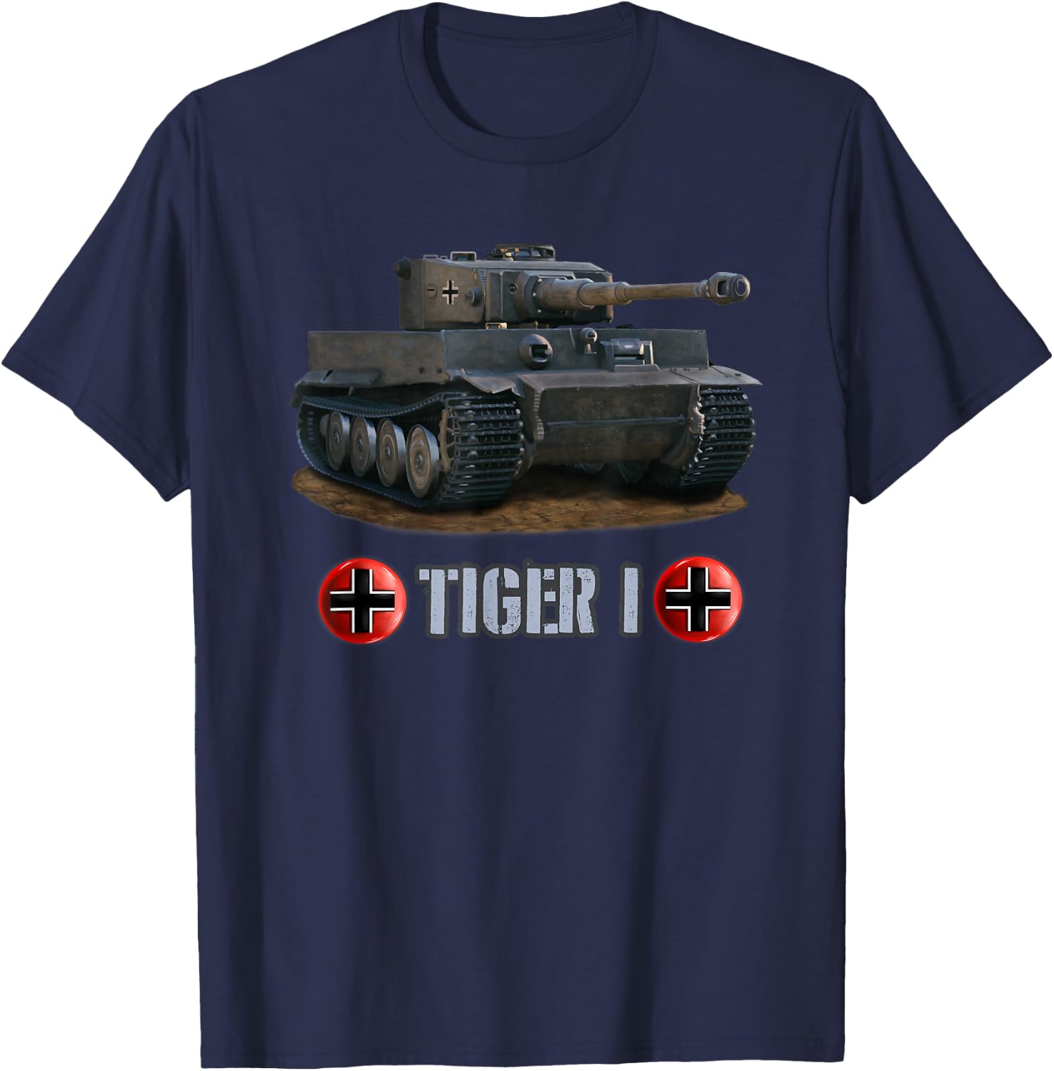 Vintage World War 2 German Tank Tiger I (1) gift T-Shirt - T-Shirt | Navy