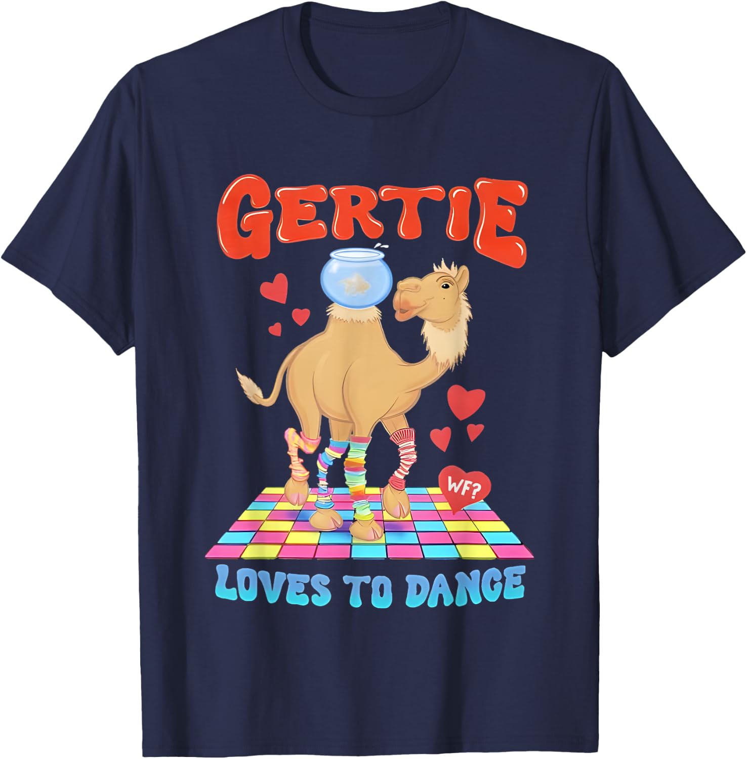 Camel Gertie Loves To Dance T-Shirt - T-Shirt | Navy