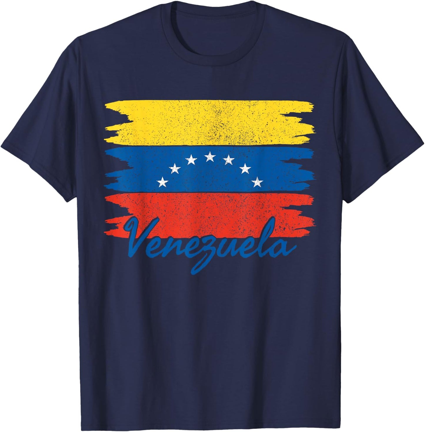 Venezuelan Pride Flag T-Shirt - T-Shirt | Navy