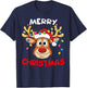 Merry Christmas Reindeer Xmas Family Men Women T-Shirt - T-Shirt | Navy