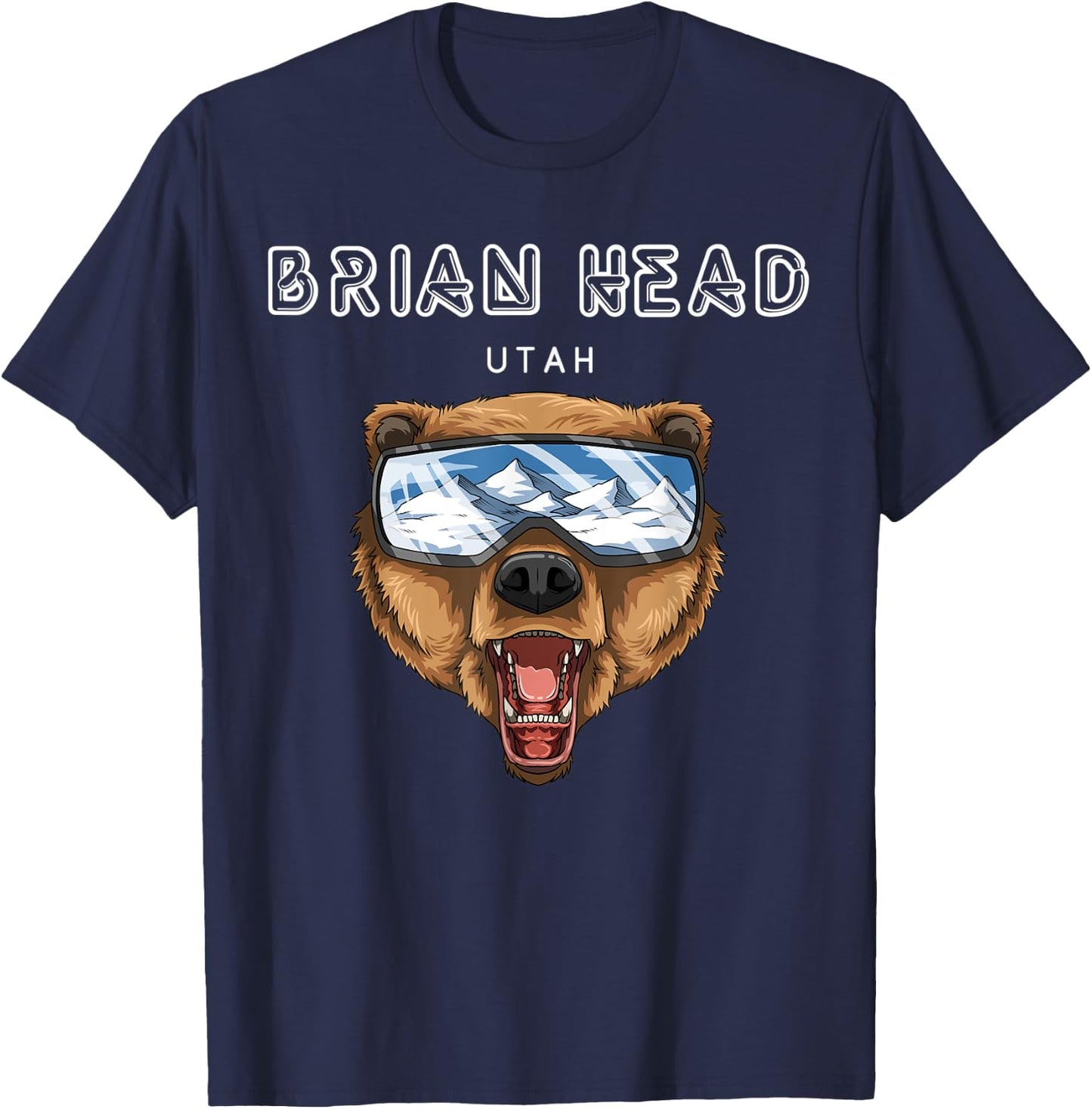 Brian Head Utah - USA Grizzly Ski Gift T-Shirt - T-Shirt | Navy
