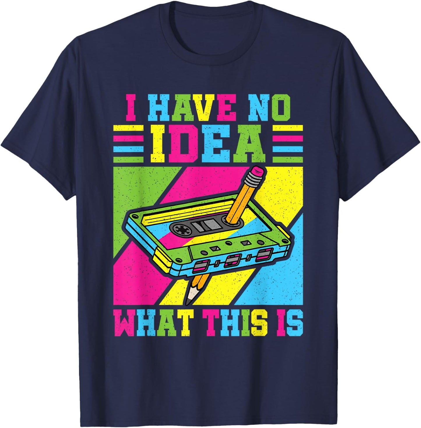 I Have No Idea What This Is 80s 90s Outfit Boys Girls Kids T-Shirt - T-Shirt | Navy