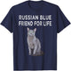 Russian Blue Friend For Life Cat Friendship Men Women T-Shirt - T-Shirt | Navy