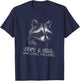 Just a Girl Who Loves Raccoons - Cute Raccoon Girl T-Shirt - T-Shirt | Navy