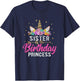 Unicorn Birthday Shirt Sister Of The Birthday Girl Gift T-Shirt - T-Shirt | Navy