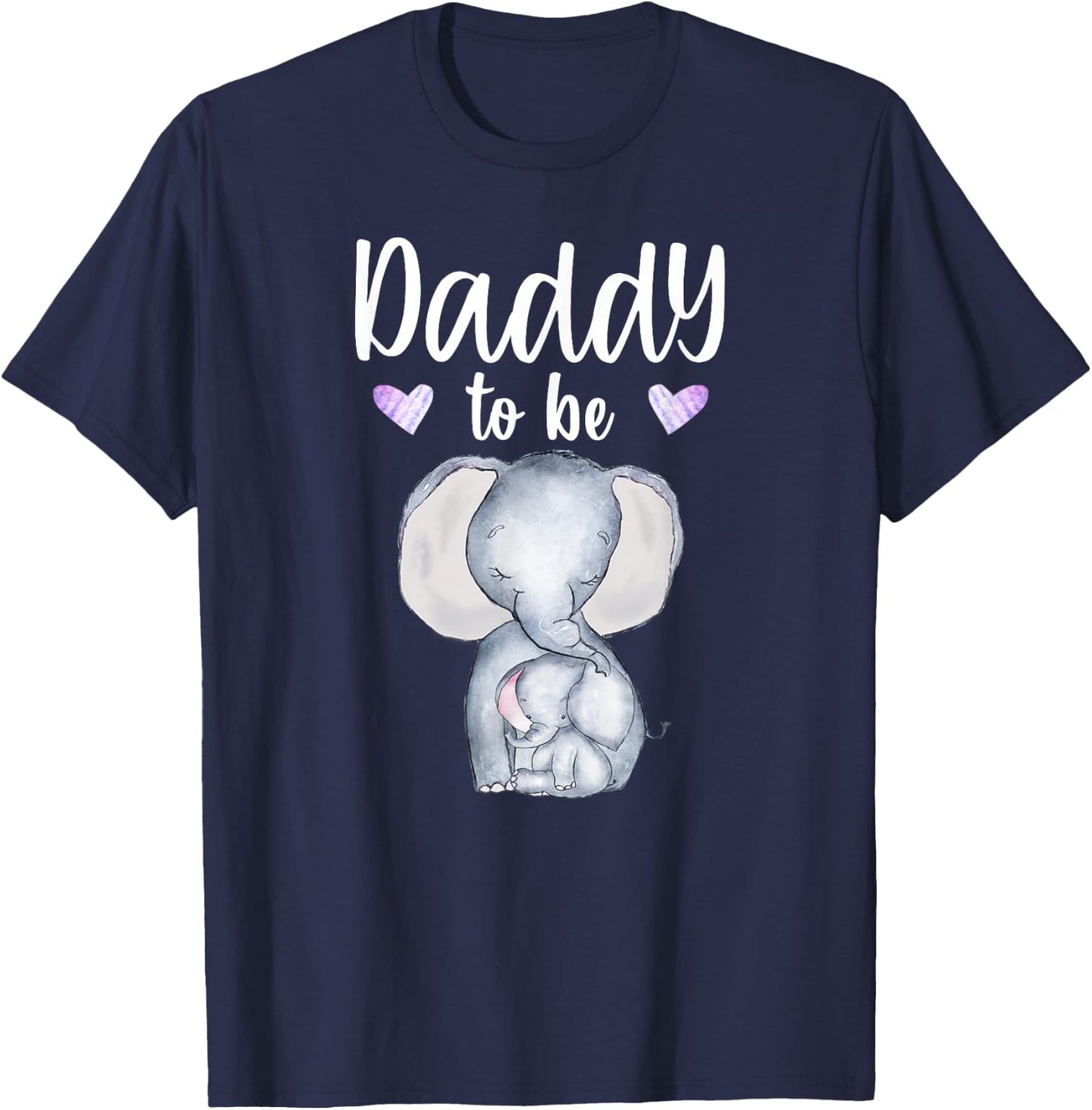 Daddy To Be Elephant Baby Shower Future Daddy T-Shirt - T-Shirt | Navy