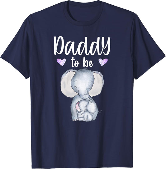 Daddy To Be Elephant Baby Shower Future Daddy T-Shirt - T-Shirt | Navy