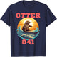 Surfing Otter 841 Wanted for Long Board Larceny Funny Cali T-Shirt - T-Shirt | Navy