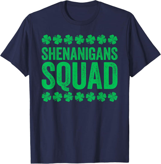 Shenanigans Squad Shirt Irish Men Women Kids St Patricks Day T-Shirt - T-Shirt | Navy