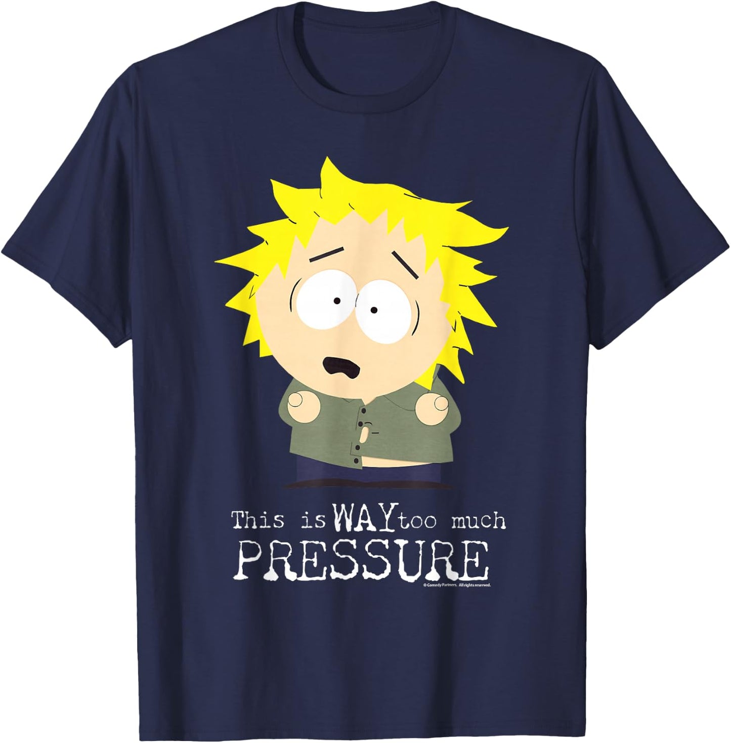 South Park Tweek Tweak Too Much Pressure T-Shirt - T-Shirt | Navy