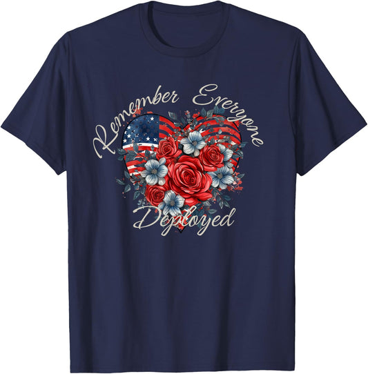 Remember Everyone Deployed, 4th July RED Friday Military T-Shirt - T-Shirt | Navy