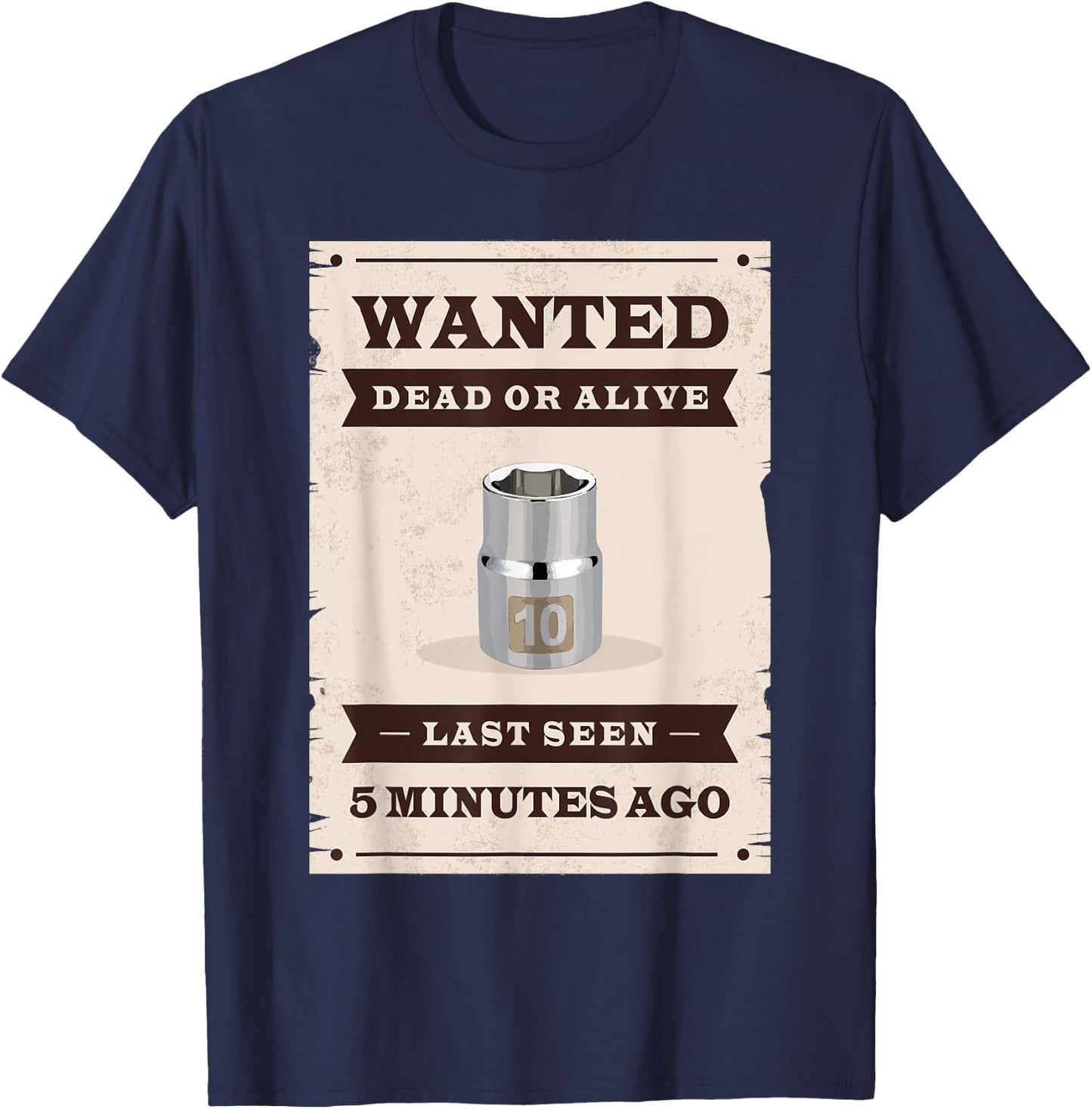 Missing 10mm Socket T-Shirt - T-Shirt | Navy