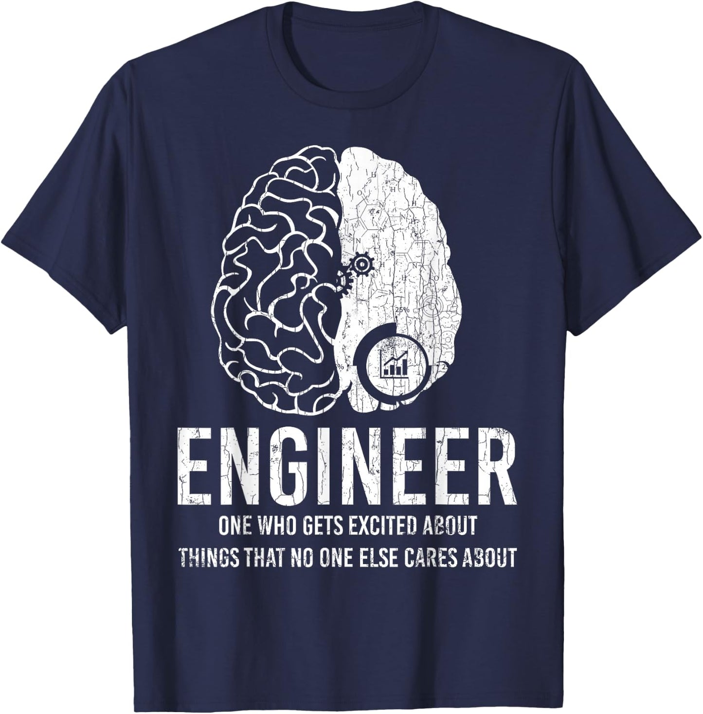 Funny Engineer Gifts & More Engineer Definition Funny Engineering Graphic T-Shirt - T-Shirt | Navy