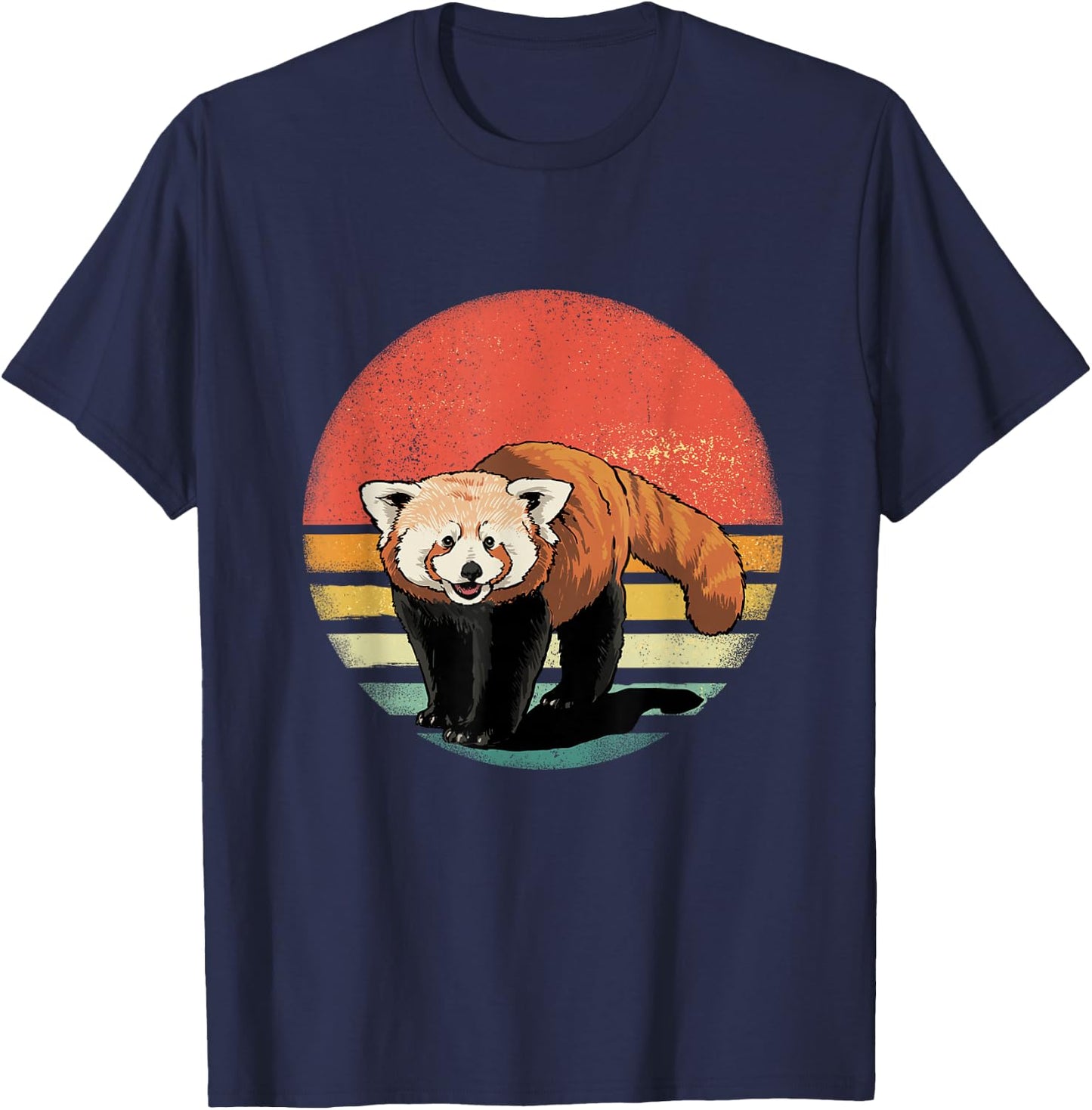 Red Panda Shirt Retro Red Panda Zoo Animal Red Panda Lover T-Shirt - T-Shirt | Navy