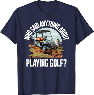 Funny Golf Cart | Golf Cart Off Road Mudding T-Shirt - T-Shirt | Navy