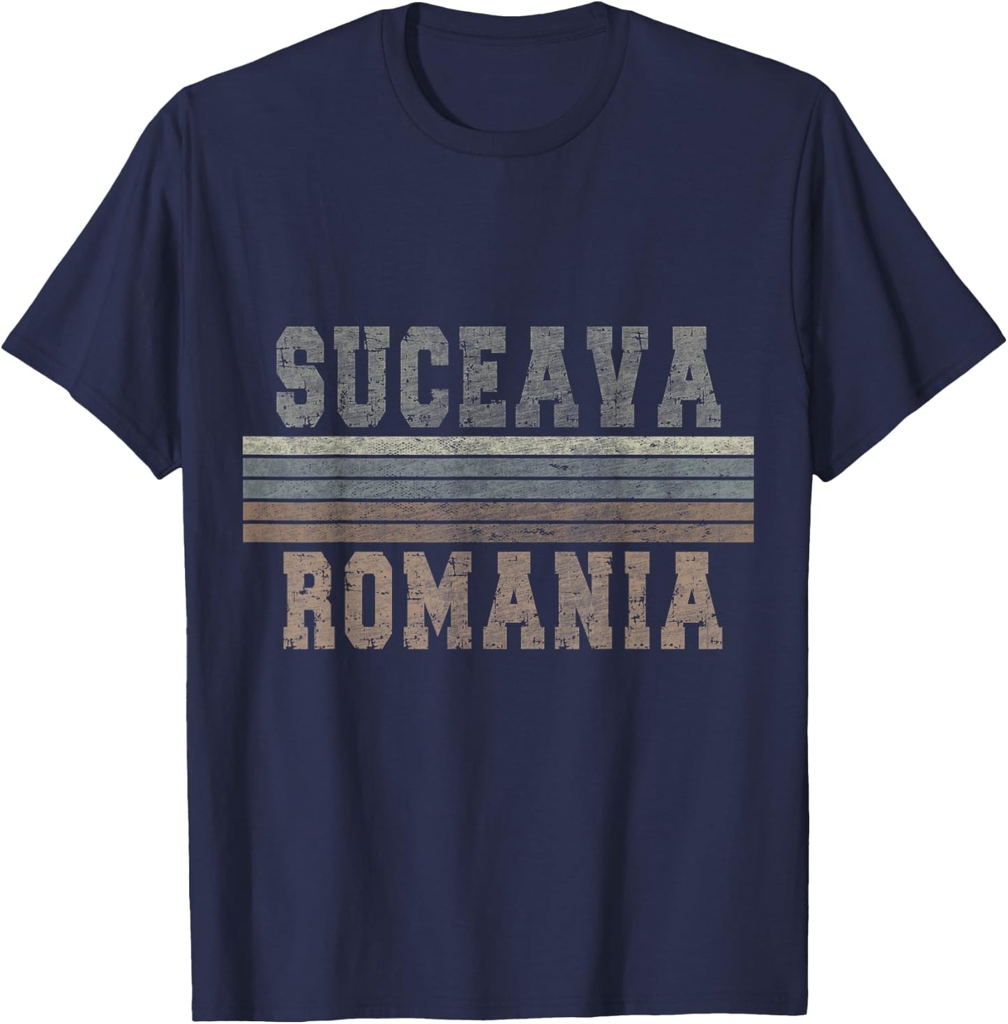 Retro Suceava Romania T-Shirt - T-Shirt | Navy